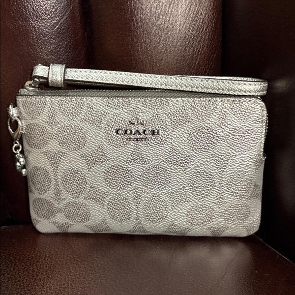 Coach Handbags - Coach Silver Wristlet